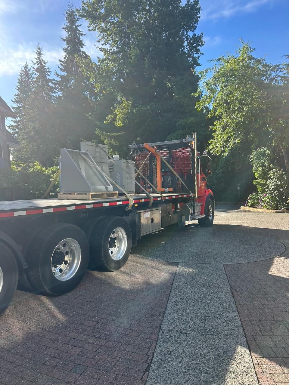 Completed make-up air unit replacement on a North Vancouver condo rooftop by Air Solutions Mechanical